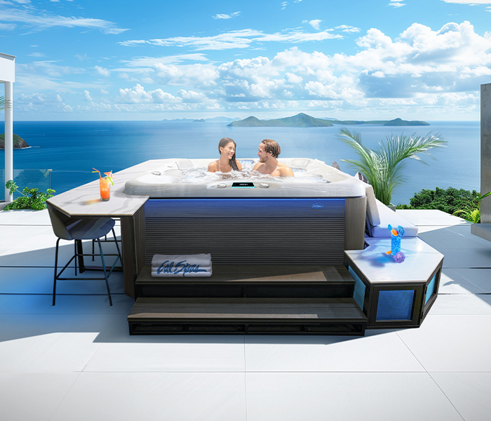 Calspas hot tub being used in a family setting - Jennison